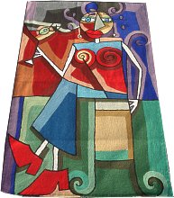 tapis kilim abstrait